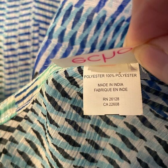 Echo Beach Semi-Sheer Coverup Stripes OS - Picture 6 of 6